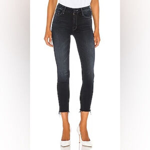 Mother High Waisted Looker Ankle Fray Jeans Size 25